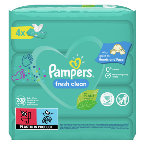 PAMPERS Wipes Fresh clean Vlhčené utierky, 4 x 52 ks