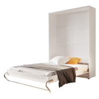 Sconto Sklápacia posteľ CONCEPT PRO CP-01 biela vysoký lesk, 140x200 cm, vertikálna