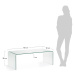 Sklenený konferenčný stolík 50x110 cm Burano – Kave Home