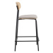 Čierno-sivé barové stoličky v súprave 2 ks (výška sedadla 66 cm) Adriana – Marckeric