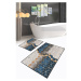 Modro-sivé kúpeľňové predložky v súprave 2 ks 60x100 cm Optic – Mila Home