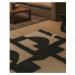 Čierno-krémový obojstranný ručne tkaný koberec s prímesou juty 160x230 cm Sotty – Kave Home