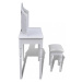 Toaletný stolík s taburetom 3v1 biela Dekorhome,Toaletný stolík s taburetom 3v1 biela Dekorhome