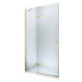 MEXEN - Roma sprchové dvere krídlové 70, transparent, zlatý sa stenovým profilom 854-070-000-50-
