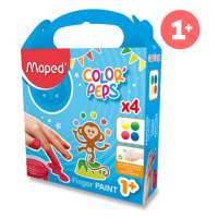 Prstové farby Maped Color´s Peps- 4 x 80 ml