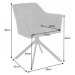 LuxD 26737 Dizajnová otočná stolička Galileo tmavosivý zamat