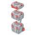 Sada kufrů na nářadí 3 ks CEBLOCCK ALLU LOG 45 x 38 x 84,5 cm šedo-červená