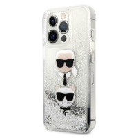 Plastové puzdro Karl Lagerfeld na Apple iPhone 13 Pro KLHCP13LKICGLS Liquid Glitter Karl and Cho