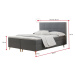 Expedo Čalúnená posteľ boxspring MOLIOSE + topper, 180x200, riviera 91