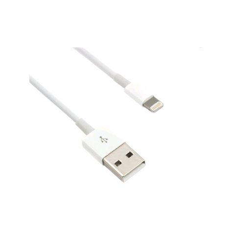 Kábel C-TECH USB 2.0 Lightning (IP5 a vyšší) nabíjací a synchronizačný kábel, 2m, biely