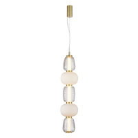 LOOM DESIGN LED závesné svietidlo Pearl 5 jantárové/zlaté sklo výška 78 cm