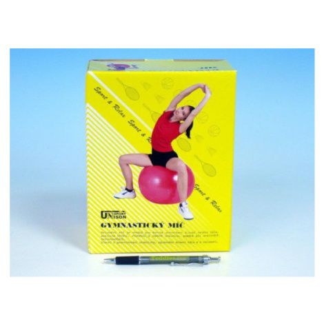 Mix hračky Gymnastický míč relaxační 65cm v krabici červená Teddies