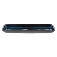 Čierno-modrá kameninová servírovacia tácka Bitz, 38 x 14 cm