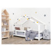Benlemi Detská posteľ domček LUCKY s bočnicou Zvoľte farbu: Biela, Rozmer: 120 x 200 cm