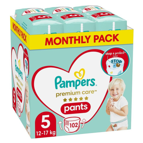 PAMPERS Premium Care Nohavičky plienkové veľ. 5 (12-17 kg) 102 ks