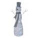 LED vianočný snehuliak ratanový, 124 cm, vnútorný, 6500K, časovač (EMOS)