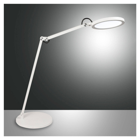 LED lampa na písací stôl Regina stmievač, biela Fabas Luce