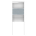 Sivo-biela skrinka nad práčku/WC 64x177 cm Wave – TemaHome