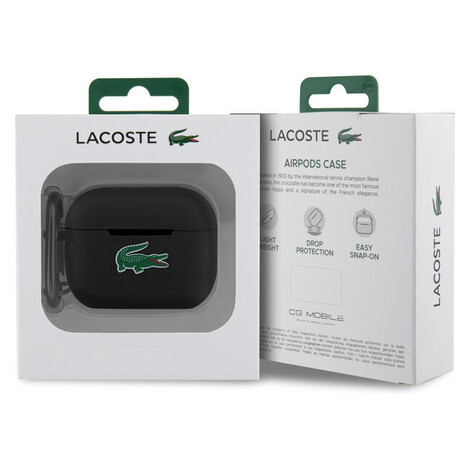 Lacoste Liquid Silicone Croc Logo puzdro AirPods Pro čierne