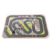 Drevené pretekárske autá Formula One Racing Playmat Tender Leaf Toys na plátenej dráhe a s dopln