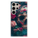 Odolné silikónové puzdro iSaprio - Skull in Roses - Samsung Galaxy S24 Ultra
