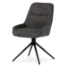 AUTRONIC HC-535 GREY2 Židle jídelní a konferenční, tmavě šedá látka, černé kovové nohy,  otočná 