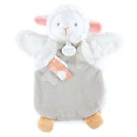 Plyšová ovečka na bábkové divadlo Lamb Green Hand Puppet Doudou et Compagnie sivá 25 cm od 0 mes