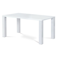 Sconto Jedálenský stôl SEBASTIAN biela vysoký lesk, 160x90 cm