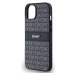 DKNY PU Leather Repeat Pattern Tonal Stripe Zadný Kryt pre iPhone 14 Black