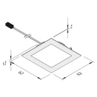 Nábytkové zapustené LED Dynamic FAQ 58 oceľ 3W CCT