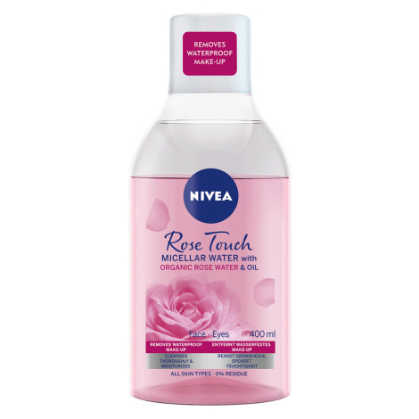 Nivea Rose Touch dvojfázová micelárna voda s ružovou vodou 400 ml