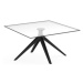 VONDOM - Štvorcový konferenčný stolík MARI-SOL so sklenenou doskou, 69x69, 79x79, 89x89 cm