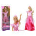 mamido Bábika pre deti Anlily Princezná dlhé blond vlasy tiara ružové šaty