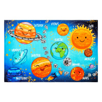 Dětský kusový koberec Torino kids 230 SOLAR SYSTEM - 80x120 cm Obsession koberce