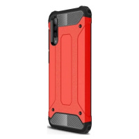 Xiaomi Mi A3 Lite, plastový zadný kryt, Defender, metalický efekt, červená