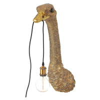 Dekoria Nástenné svietidlo Gold Ostrich 72cm, 18,5 x 25 x 72 cm