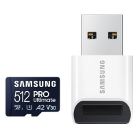 Samsung PRO Ultimate/micro SDXC/512GB/200MBps/UHS-I U3 / Class 10/+ Adaptér/Modrá