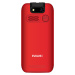 EVOLVEO EasyPhone EB, mobilný telefón pre dôchodcov s nabíjacím stojančekom (červená farba)