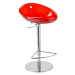 PEDRALI - Barová stolička GLISS 970 DS - transparentná červená