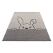 Krémovobiely detský koberec Ragami Bunny, 80 x 150 cm