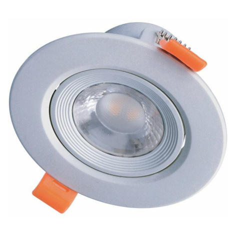 Solight LED podhľadové svietidlo bodové, 9W, 720lm, 3000K, okrúhle, strieborné