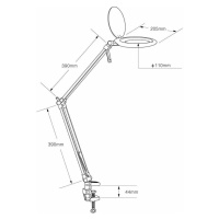 Lupa stolová 9711, čočka 110mm, 5dioptrií, 72xLED SMD (HDX)