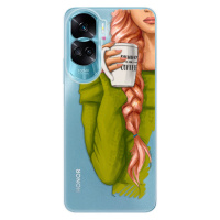 Odolné silikónové puzdro iSaprio - My Coffe and Redhead Girl - Honor 90 Lite 5G