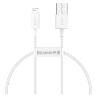 Dátový kábel Baseus Superior USB - Lightning 0,25 m 2,4A biely