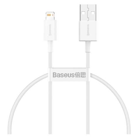 Dátový kábel Baseus Superior USB - Lightning 0,25 m 2,4A biely