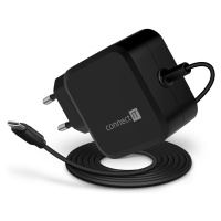 CONNECT IT C-Power Mini univerzálny notebookový adaptér USB-C, PD 67 W, ČIERNY