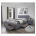 HALMAR Modena 3 160 čalúnená manželská posteľ s úložným priestorom sivá (Velvet)