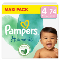 PAMPERS Harmonie Plienky vel. 4, 9-14 kg, 74 ks