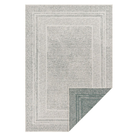 Zeleno-biely vonkajší koberec Ragami Berlin, 80 x 150 cm
