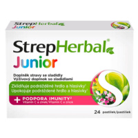 STREPHERBAL Junior pastilky s vitamínom C a zinkom 24 kusov